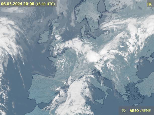 Satellite image of the clouds above Europe