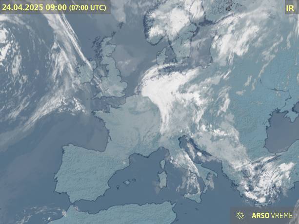 Satellite image of the clouds above Europe